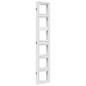 vidaXL Biombo separador de 5 paneles madera maciza Paulownia blanco