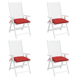vidaXL Cojines de palets de jardín 4 uds tela Oxford rojo 50x50x7 cm