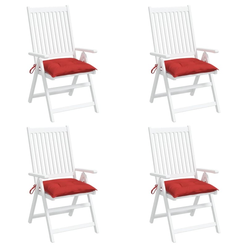 vidaXL Cojines de palets de jardín 4 uds tela Oxford rojo 50x50x7 cm vidaXL Cojines de palets de jardín 4 uds tela Oxford rojo 50x50x7 cm