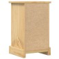 vidaXL Mesita de noche Corona madera maciza de pino 35x32,5x58 cm