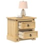 vidaXL Mesita de noche Corona madera maciza de pino 53x39x50 cm vidaXL Mesita de noche Corona madera maciza de pino 53x39x50 cm