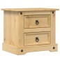 vidaXL Mesita de noche Corona madera maciza de pino 53x39x50 cm vidaXL Mesita de noche Corona madera maciza de pino 53x39x50 cm
