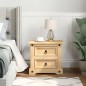 vidaXL Mesita de noche Corona madera maciza de pino 53x39x50 cm vidaXL Mesita de noche Corona madera maciza de pino 53x39x50 cm