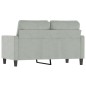 vidaXL Sofá de 2 plazas de terciopelo gris claro 120 cm vidaXL Sofá de 2 plazas de terciopelo gris claro 120 cm