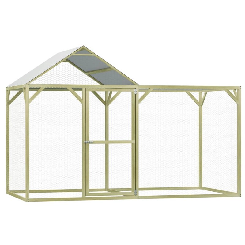 vidaXL Jaula gallinero madera impregnada pino y acero 3x1,5x2 m vidaXL Jaula gallinero madera impregnada pino y acero 3x1,5x2 m