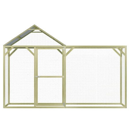 vidaXL Jaula gallinero madera impregnada pino y acero 3x1,5x2 m