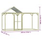 vidaXL Jaula gallinero madera impregnada pino y acero 3x1,5x2 m vidaXL Jaula gallinero madera impregnada pino y acero 3x1,5x2 m