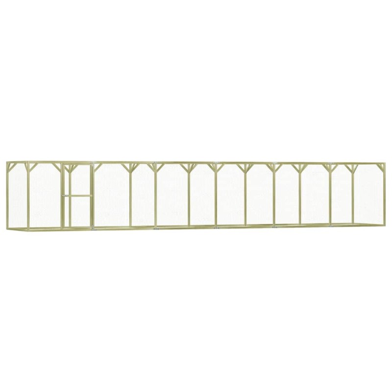 vidaXL Jaula gallinero madera impregnada pino y acero 9x1,5x1,5 m vidaXL Jaula gallinero madera impregnada pino y acero 9x1,5x1,5 m