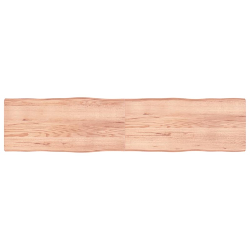 vidaXL Tablero mesa madera tratada borde natural marrón 220x50x(2-6)cm vidaXL Tablero mesa madera tratada borde natural marrón 220x50x(2-6)cm