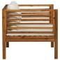 vidaXL Silla de jardín y cojines blanco crema madera maciza de acacia vidaXL Silla de jardín y cojines blanco crema madera maciza de acacia
