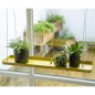 Esschert Design Bandeja colgante para plantas rectangular dorada L Esschert Design Bandeja colgante para plantas rectangular dorada L