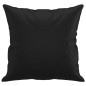 vidaXL Cojines decorativos 2 uds cuero sintético negro 40x40 cm