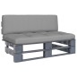 vidaXL Otomana de jardín de palets madera de pino impregnada gris vidaXL Otomana de jardín de palets madera de pino impregnada gris