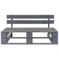 vidaXL Otomana de jardín de palets madera de pino impregnada gris vidaXL Otomana de jardín de palets madera de pino impregnada gris