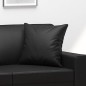 vidaXL Cojines decorativos 2 uds cuero sintético negro 40x40 cm