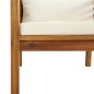 vidaXL Muebles de jardín 6 pzas cojines crema madera maciza de acacia vidaXL Muebles de jardín 6 pzas cojines crema madera maciza de acacia