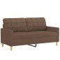 vidaXL Sofá de 2 plazas de tela marrón 140 cm vidaXL Sofá de 2 plazas de tela marrón 140 cm