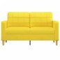 vidaXL Sofá de 2 plazas de tela amarillo claro 140 cm vidaXL Sofá de 2 plazas de tela amarillo claro 140 cm