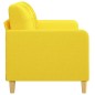 vidaXL Sofá de 2 plazas de tela amarillo claro 140 cm vidaXL Sofá de 2 plazas de tela amarillo claro 140 cm