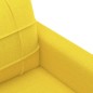 vidaXL Sofá de 2 plazas de tela amarillo claro 140 cm vidaXL Sofá de 2 plazas de tela amarillo claro 140 cm
