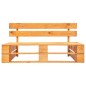 vidaXL Sofá central palets jardín madera pino impregnada marrón miel vidaXL Sofá central palets jardín madera pino impregnada marrón miel