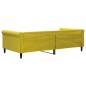 vidaXL Sofá cama terciopelo amarillo 100x200 cm vidaXL Sofá cama terciopelo amarillo 100x200 cm