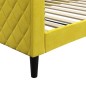 vidaXL Sofá cama terciopelo amarillo 100x200 cm vidaXL Sofá cama terciopelo amarillo 100x200 cm