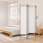 vidaXL Biombo divisor de 4 paneles de tela blanco 160x200 cm vidaXL Biombo divisor de 4 paneles de tela blanco 160x200 cm