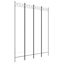 vidaXL Biombo divisor de 4 paneles de tela blanco 160x200 cm
