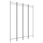 vidaXL Biombo divisor de 4 paneles de tela blanco 160x200 cm vidaXL Biombo divisor de 4 paneles de tela blanco 160x200 cm