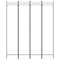 vidaXL Biombo divisor de 4 paneles de tela blanco 160x200 cm vidaXL Biombo divisor de 4 paneles de tela blanco 160x200 cm