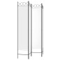 vidaXL Biombo divisor de 4 paneles de tela blanco 160x200 cm vidaXL Biombo divisor de 4 paneles de tela blanco 160x200 cm