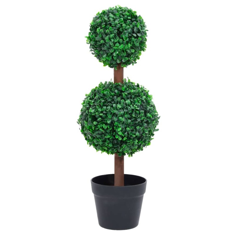 vidaXL Planta de boj artificial forma de bola con maceta verde 60 cm vidaXL Planta de boj artificial forma de bola con maceta verde 60 cm