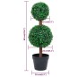 vidaXL Planta de boj artificial forma de bola con maceta verde 60 cm vidaXL Planta de boj artificial forma de bola con maceta verde 60 cm