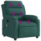 vidaXL Sillón de masaje reclinable de tela verde oscuro vidaXL Sillón de masaje reclinable de tela verde oscuro