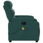 vidaXL Sillón de masaje reclinable de tela verde oscuro vidaXL Sillón de masaje reclinable de tela verde oscuro