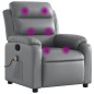 vidaXL Sillón de masaje reclinable cuero sintético gris vidaXL Sillón de masaje reclinable cuero sintético gris
