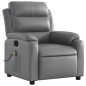 vidaXL Sillón de masaje reclinable cuero sintético gris vidaXL Sillón de masaje reclinable cuero sintético gris