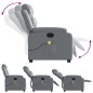 vidaXL Sillón de masaje reclinable cuero sintético gris vidaXL Sillón de masaje reclinable cuero sintético gris