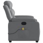 vidaXL Sillón de masaje reclinable cuero sintético gris vidaXL Sillón de masaje reclinable cuero sintético gris