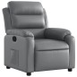 vidaXL Sillón reclinable de cuero sintético gris vidaXL Sillón reclinable de cuero sintético gris