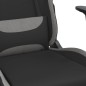 vidaXL Silla gaming de masaje con reposapiés tela negro y gris claro vidaXL Silla gaming de masaje con reposapiés tela negro y gris claro