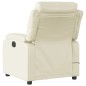 vidaXL Sillón reclinable de masaje cuero sintético crema vidaXL Sillón reclinable de masaje cuero sintético crema