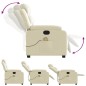 vidaXL Sillón reclinable de masaje cuero sintético crema vidaXL Sillón reclinable de masaje cuero sintético crema