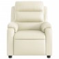 vidaXL Sillón reclinable de masaje cuero sintético crema vidaXL Sillón reclinable de masaje cuero sintético crema