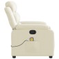 vidaXL Sillón reclinable de masaje cuero sintético crema vidaXL Sillón reclinable de masaje cuero sintético crema
