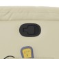 vidaXL Sillón reclinable de masaje cuero sintético crema vidaXL Sillón reclinable de masaje cuero sintético crema