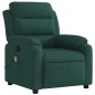 vidaXL Sillón de masaje reclinable de terciopelo verde oscuro vidaXL Sillón de masaje reclinable de terciopelo verde oscuro