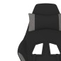 vidaXL Silla gaming de masaje con reposapiés tela negro y gris claro vidaXL Silla gaming de masaje con reposapiés tela negro y gris claro