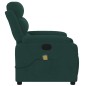 vidaXL Sillón de masaje reclinable de terciopelo verde oscuro vidaXL Sillón de masaje reclinable de terciopelo verde oscuro